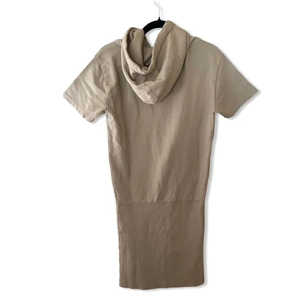 SER.O.YA Rory dress tan hooded mini tunic hoodie Revolve NWOT Sz S